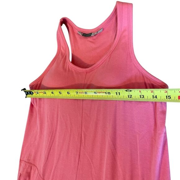 Athleta Racerback Knit Sundress Built in Bra Womens Size Medium In Coral Pink - Picture 10 of 11